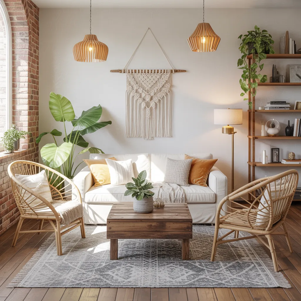 ideas boho living room