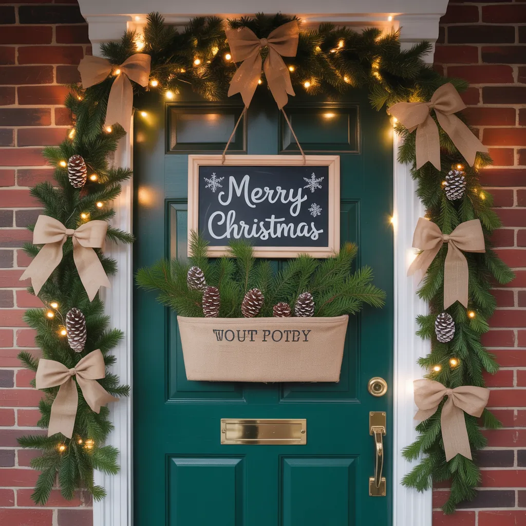 ideas christmas door decorations