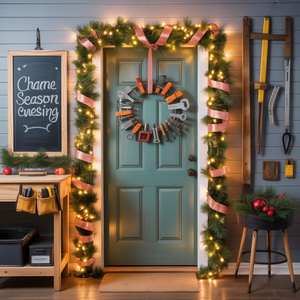 ideas christmas door decorations