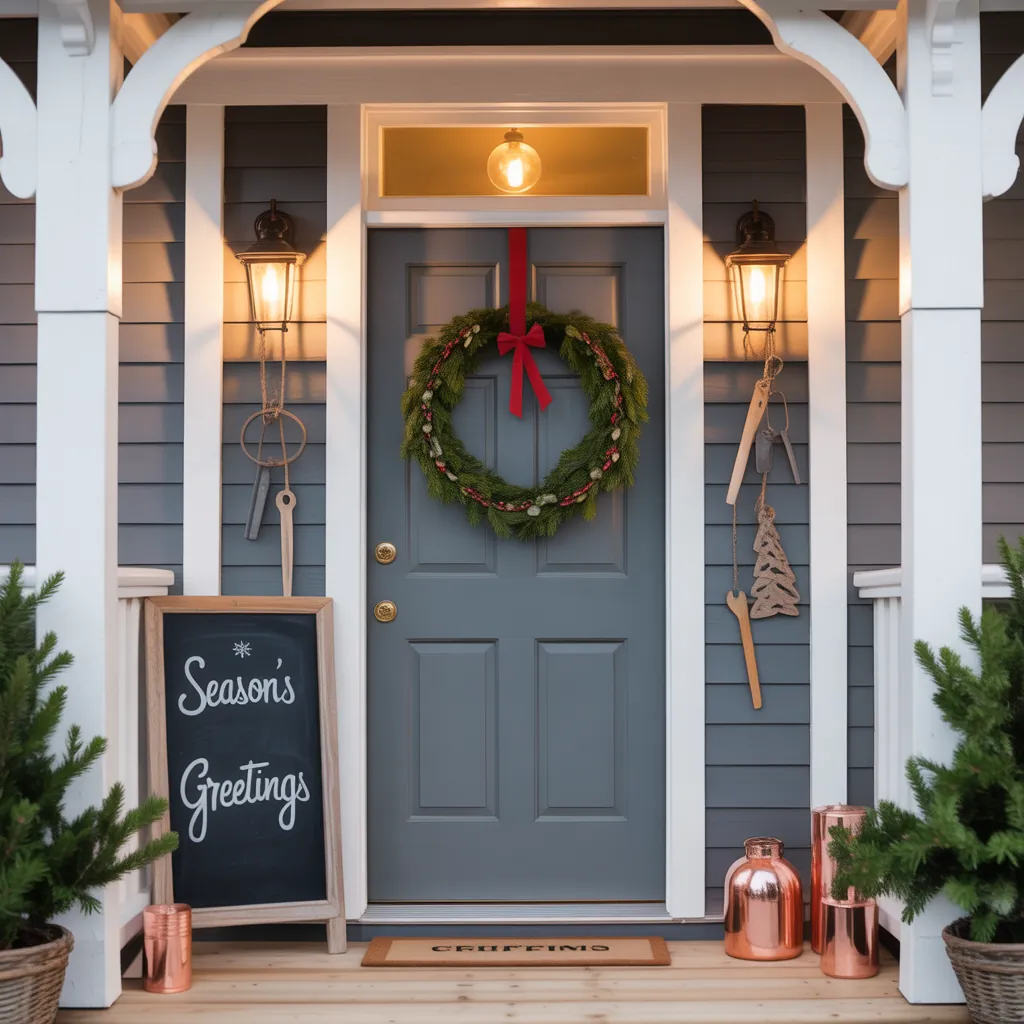 ideas christmas door decorations