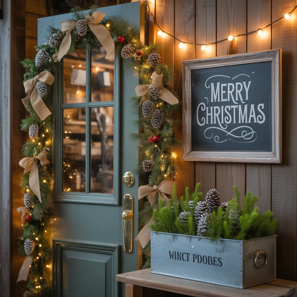 ideas christmas door decorations