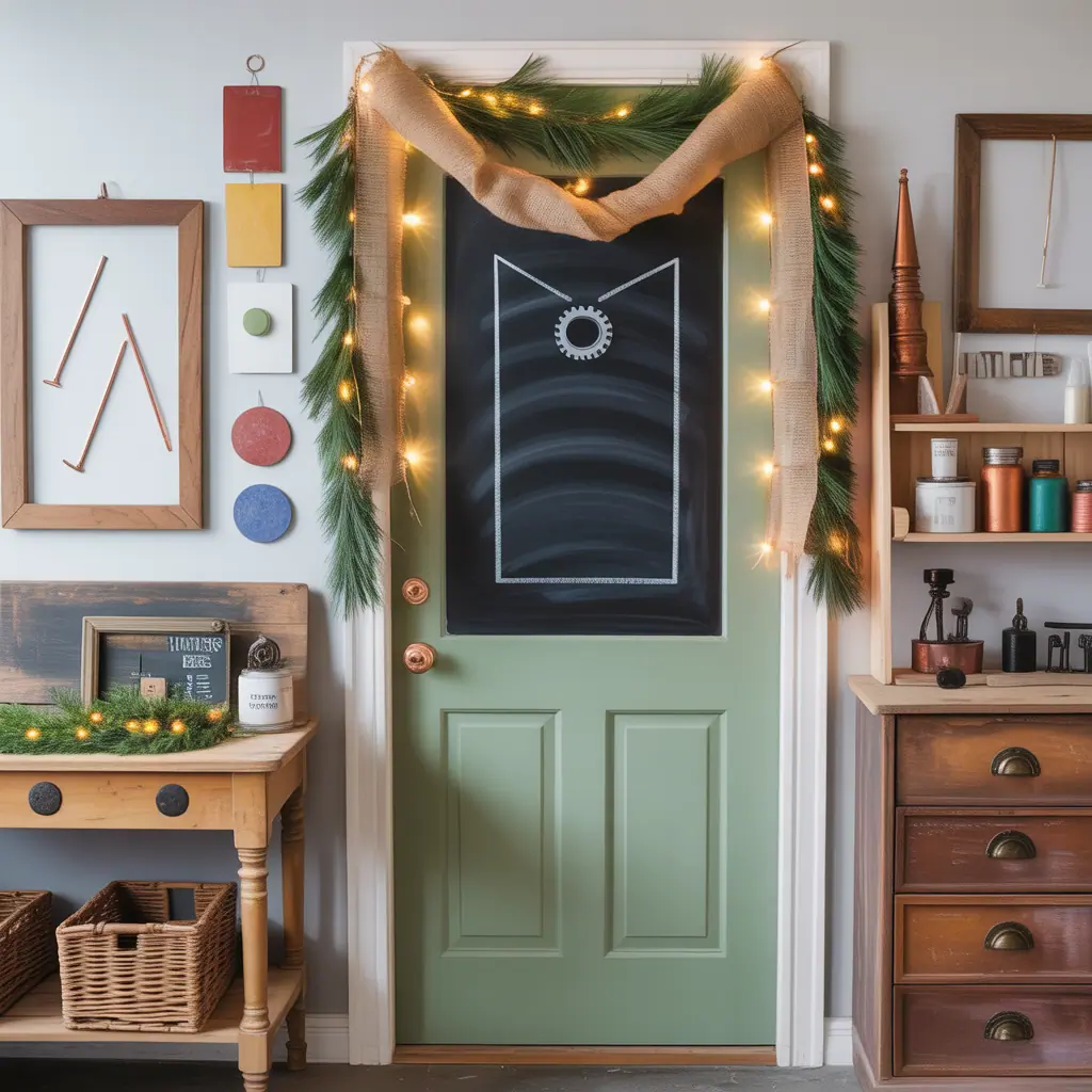 ideas christmas door decorations