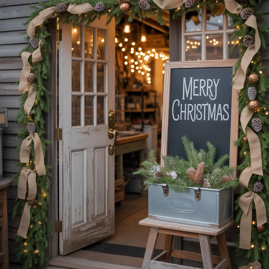 ideas christmas door decorations