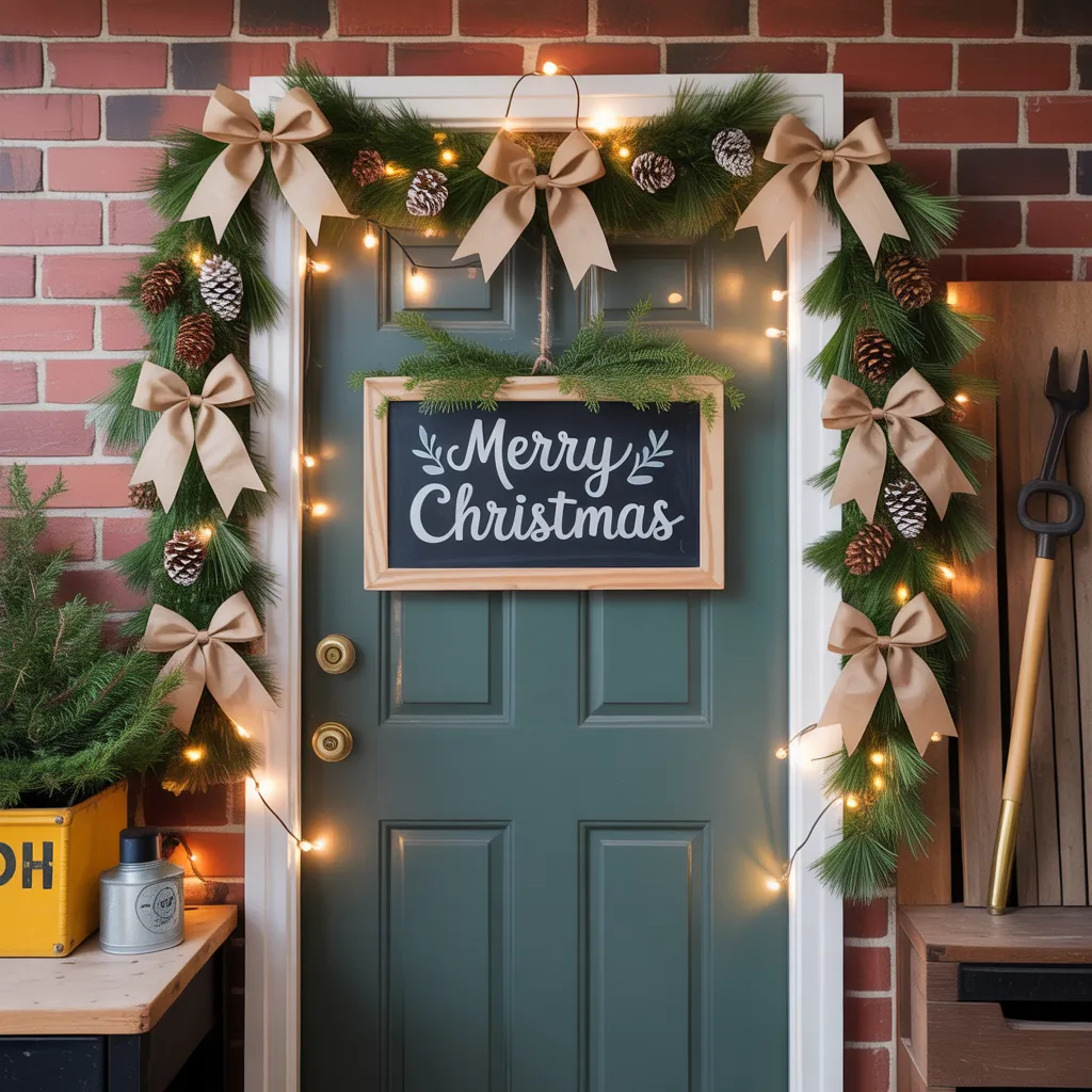 ideas christmas door decorations