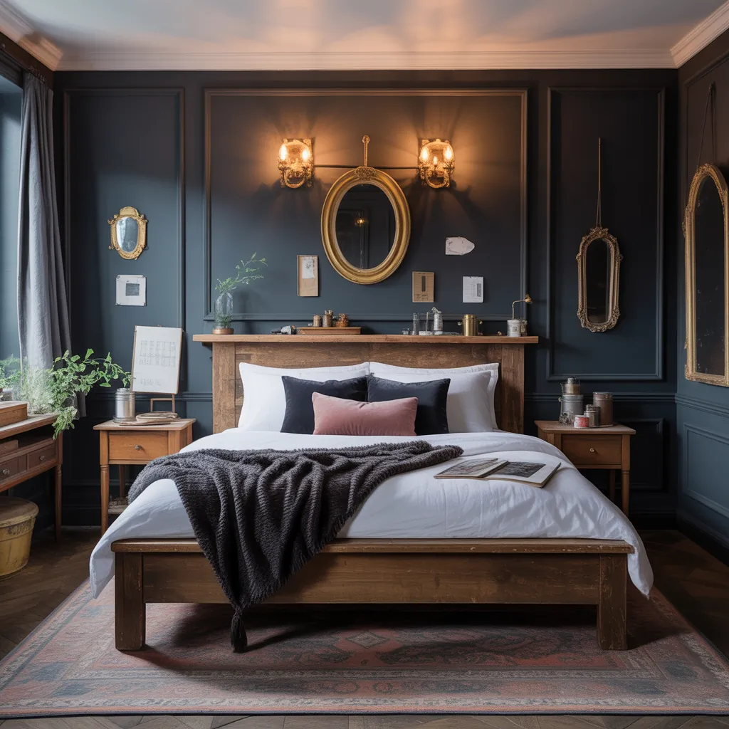 ideas dark vintage bedroom