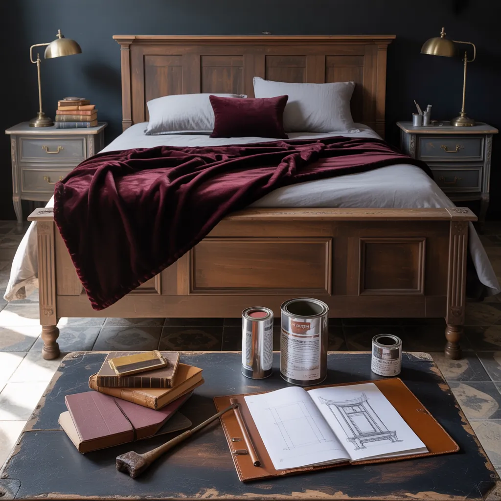ideas dark vintage bedroom