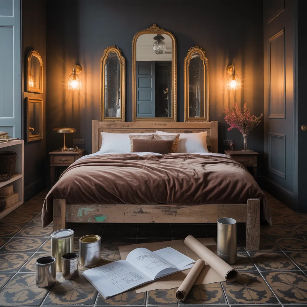 ideas dark vintage bedroom