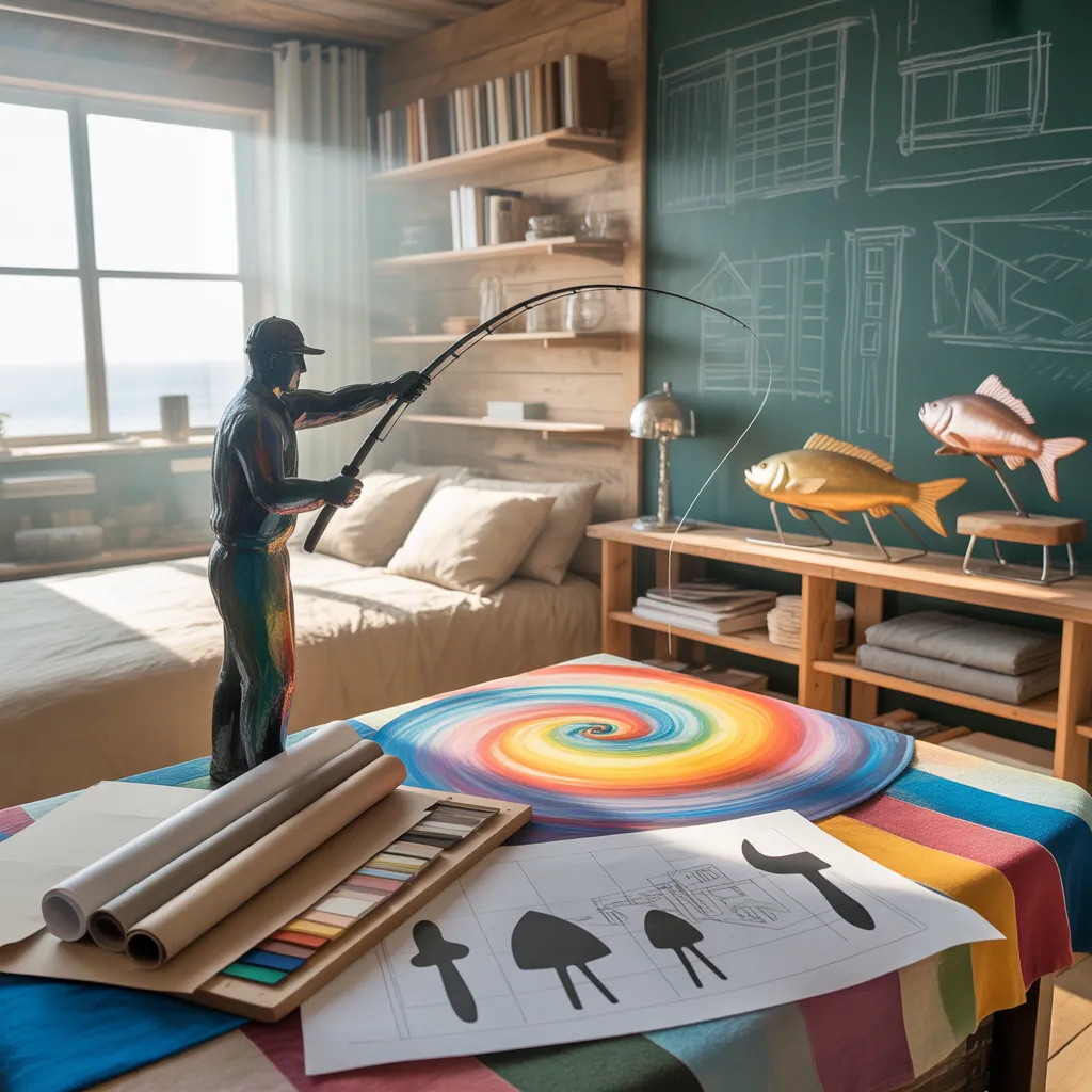 ideas fishing bedroom