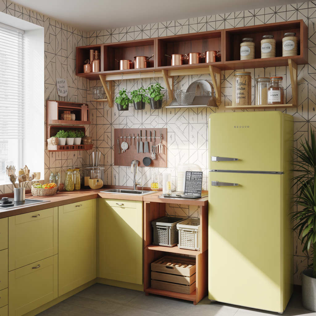 ideas for above fridge cabinet