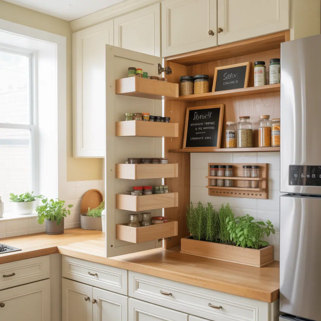 ideas for above fridge cabinet