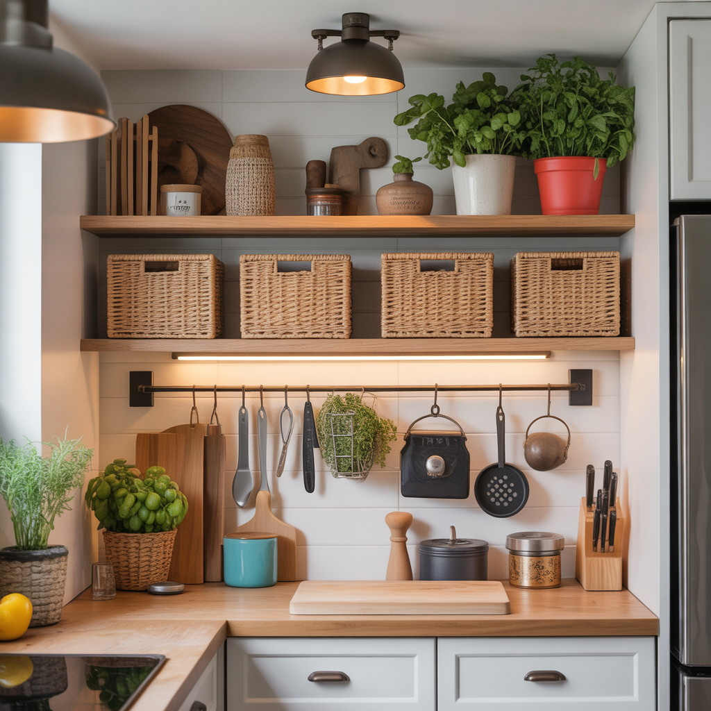 ideas for above fridge cabinet
