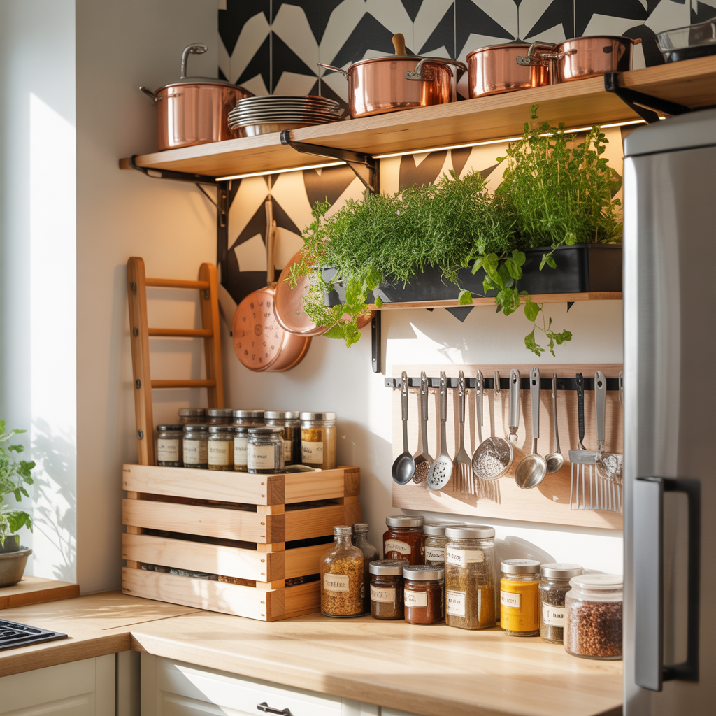 ideas for above fridge cabinet
