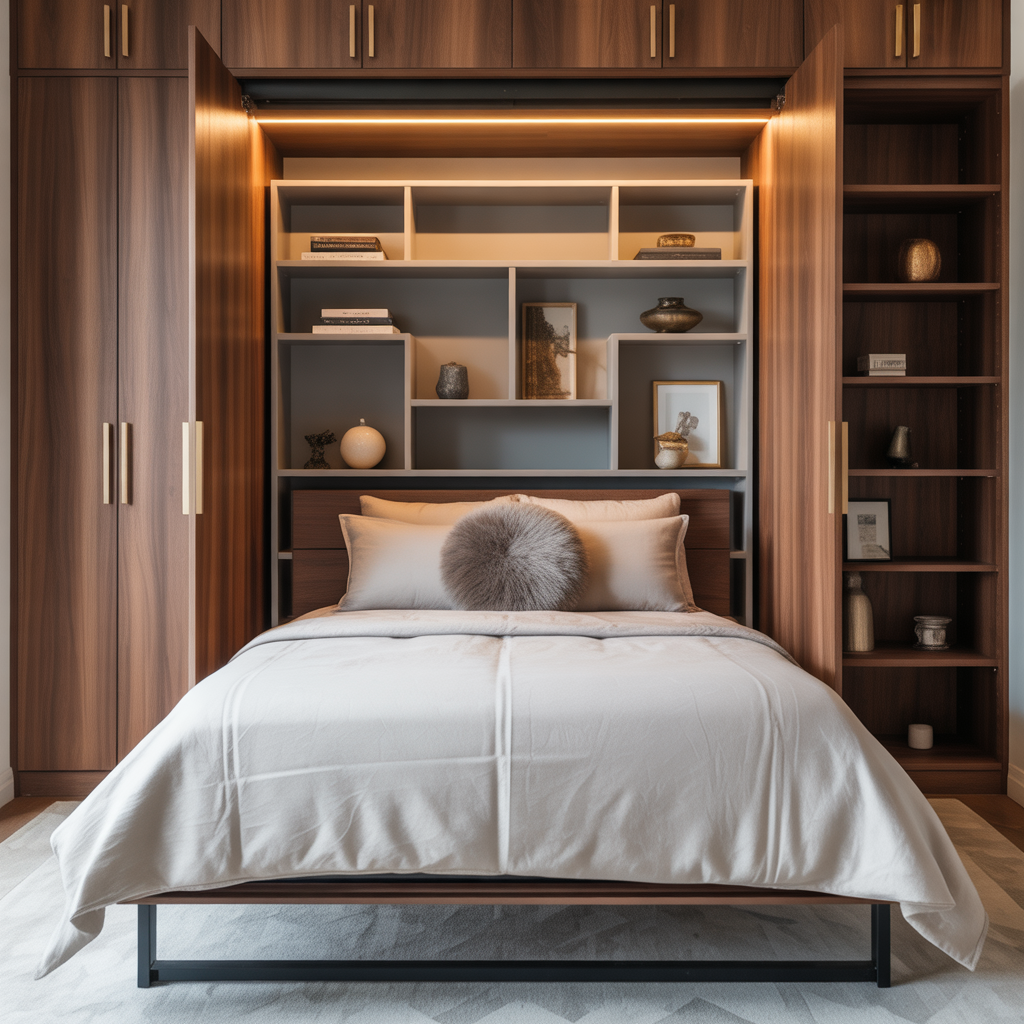 ideas for bed in closet