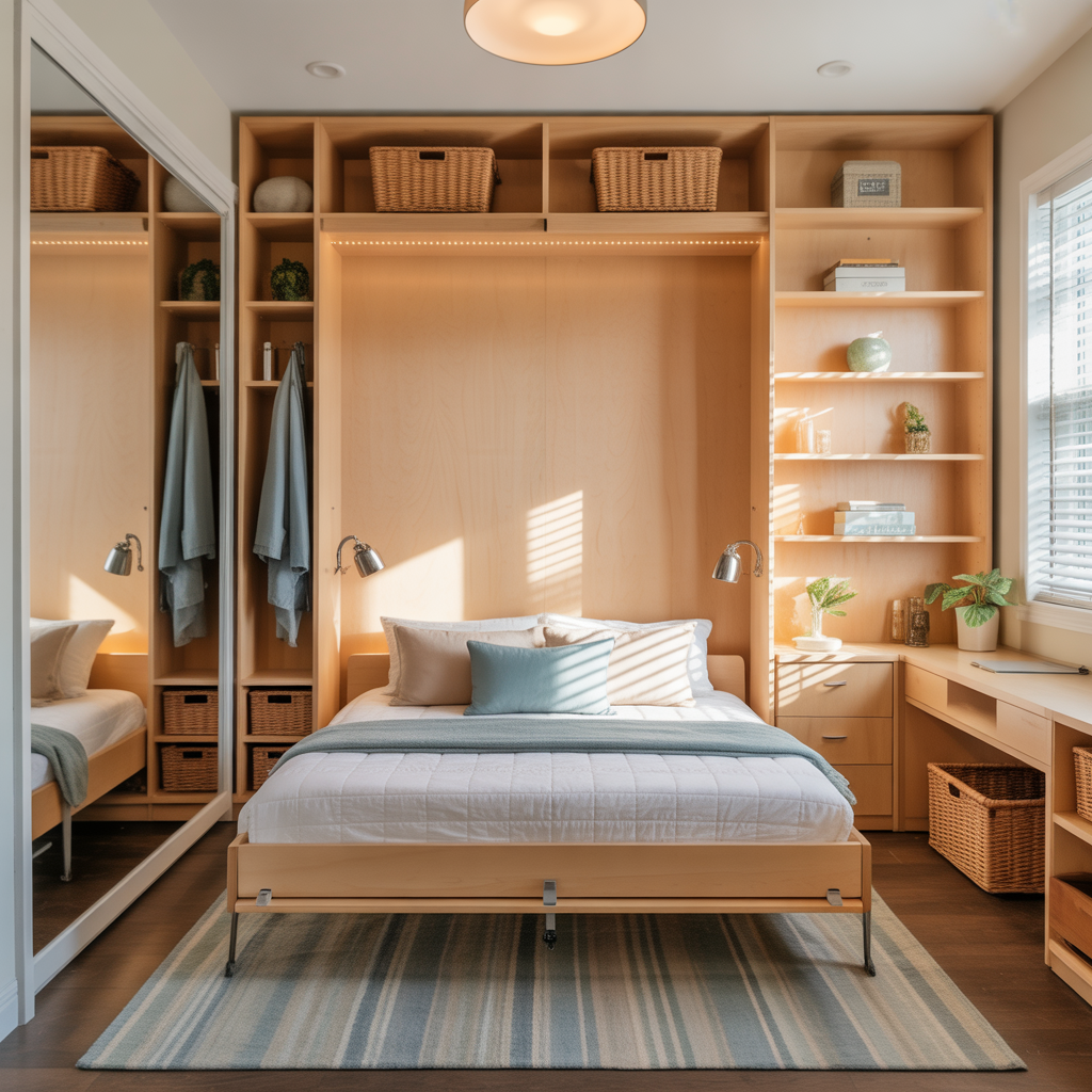 ideas for bed in closet