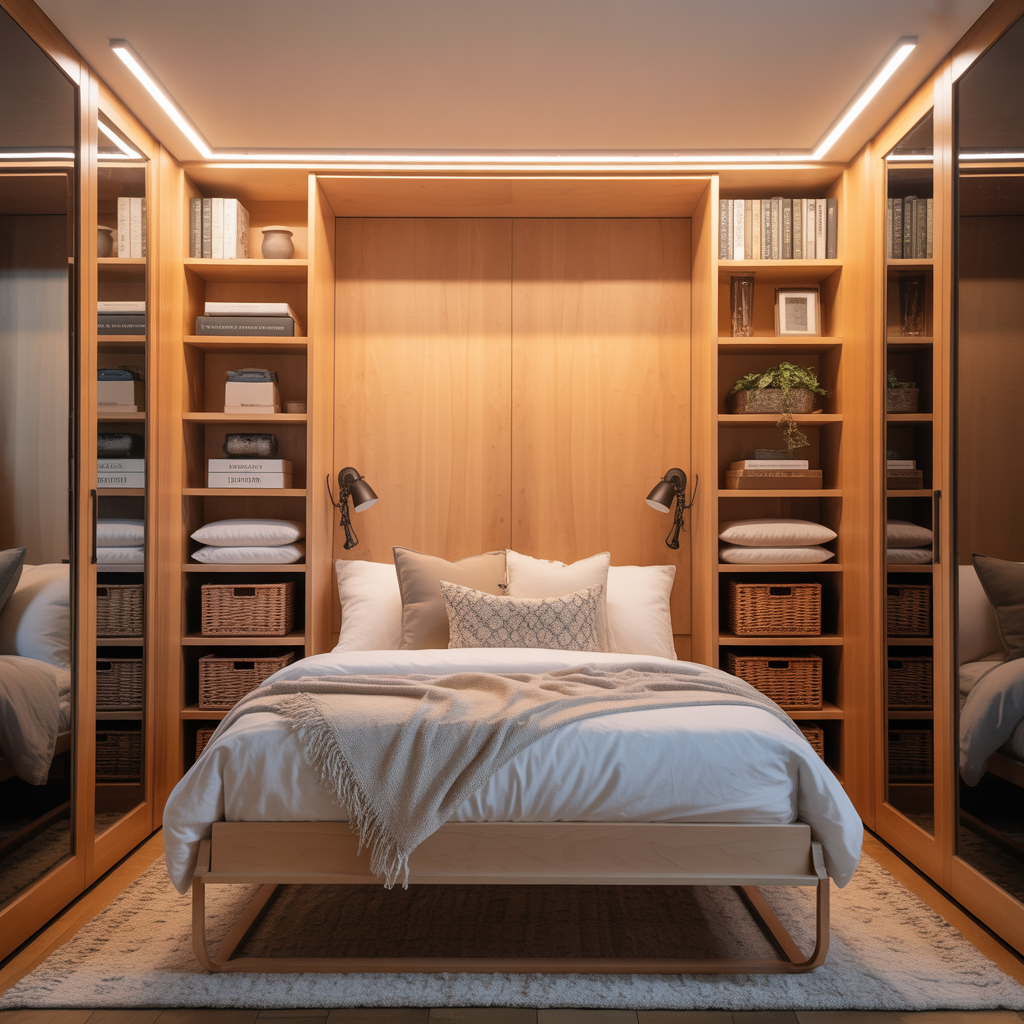 ideas for bed in closet