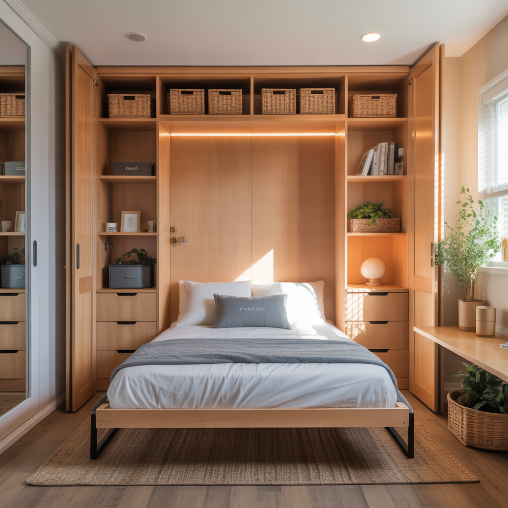 ideas for bed in closet