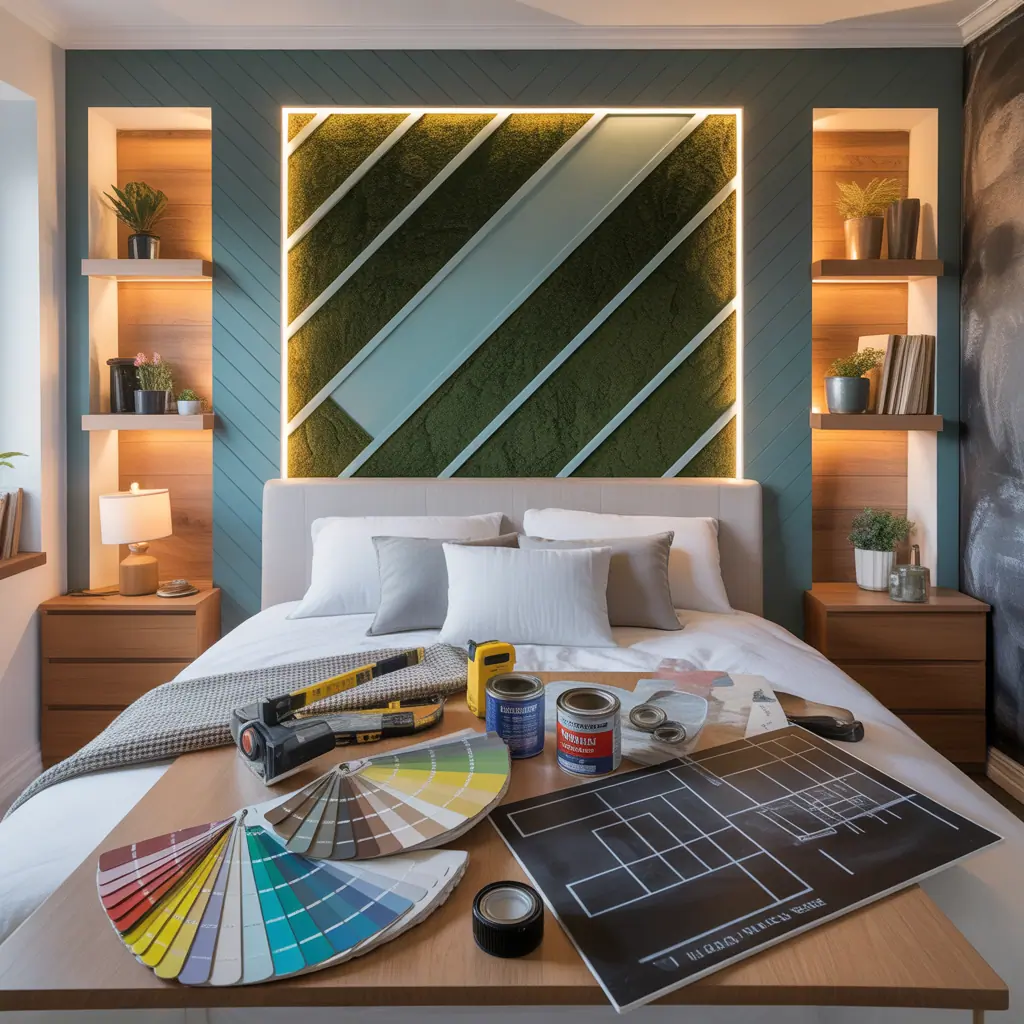 ideas for bedroom accent wall