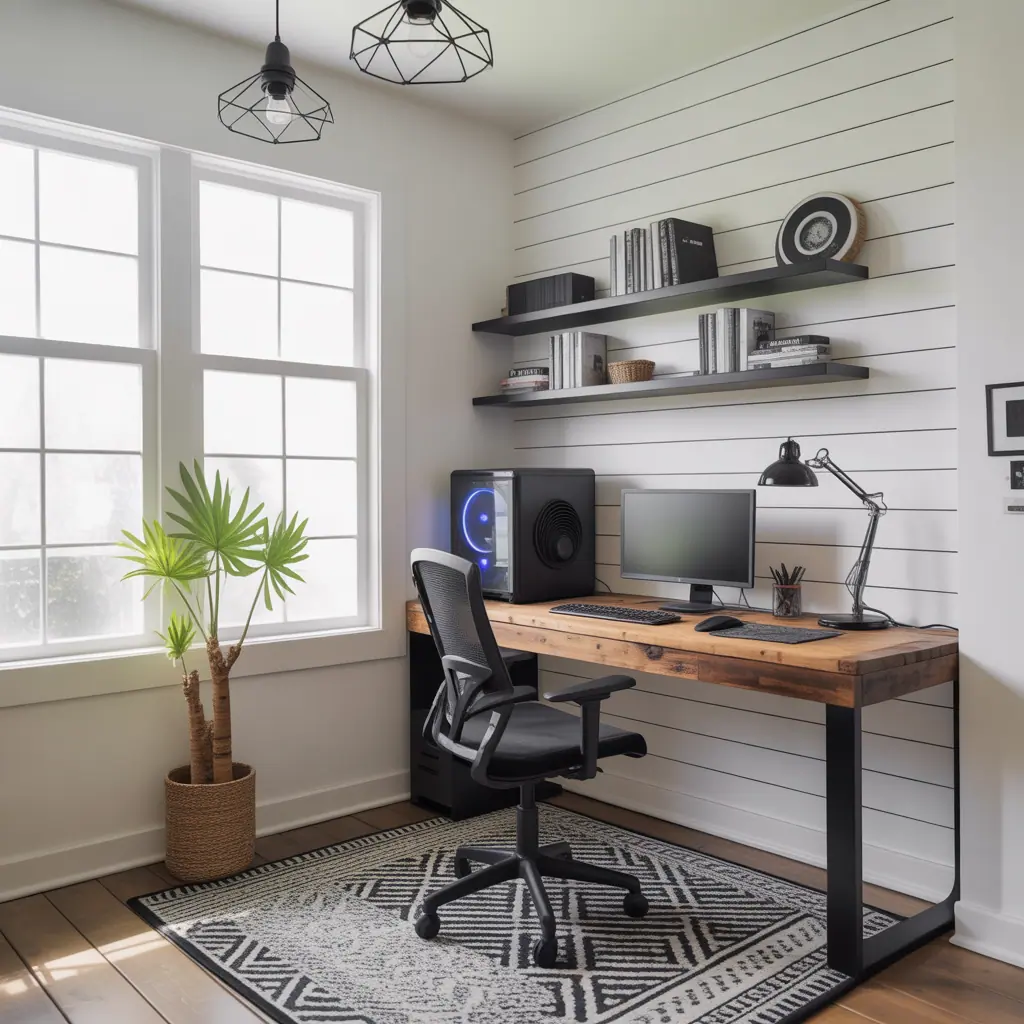 ideas for black and white gaming setup