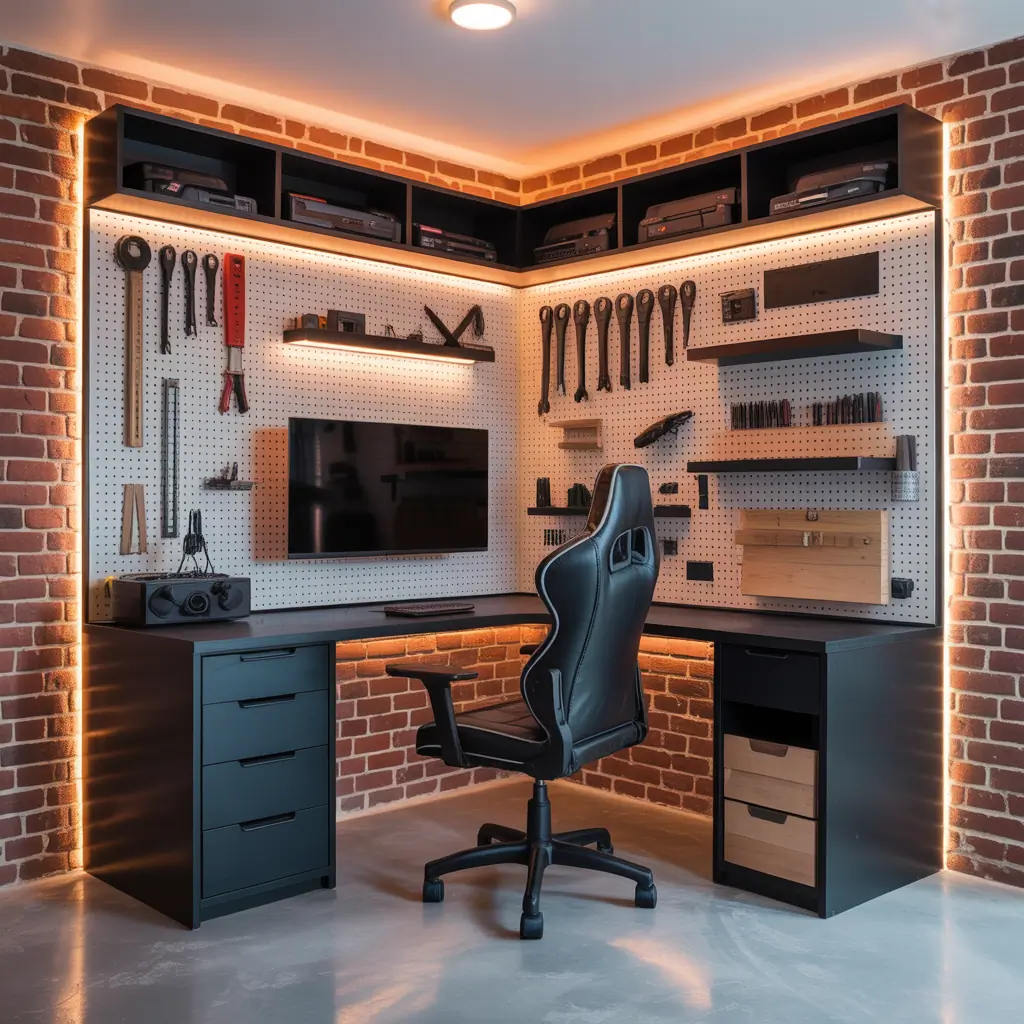 ideas for black and white gaming setup