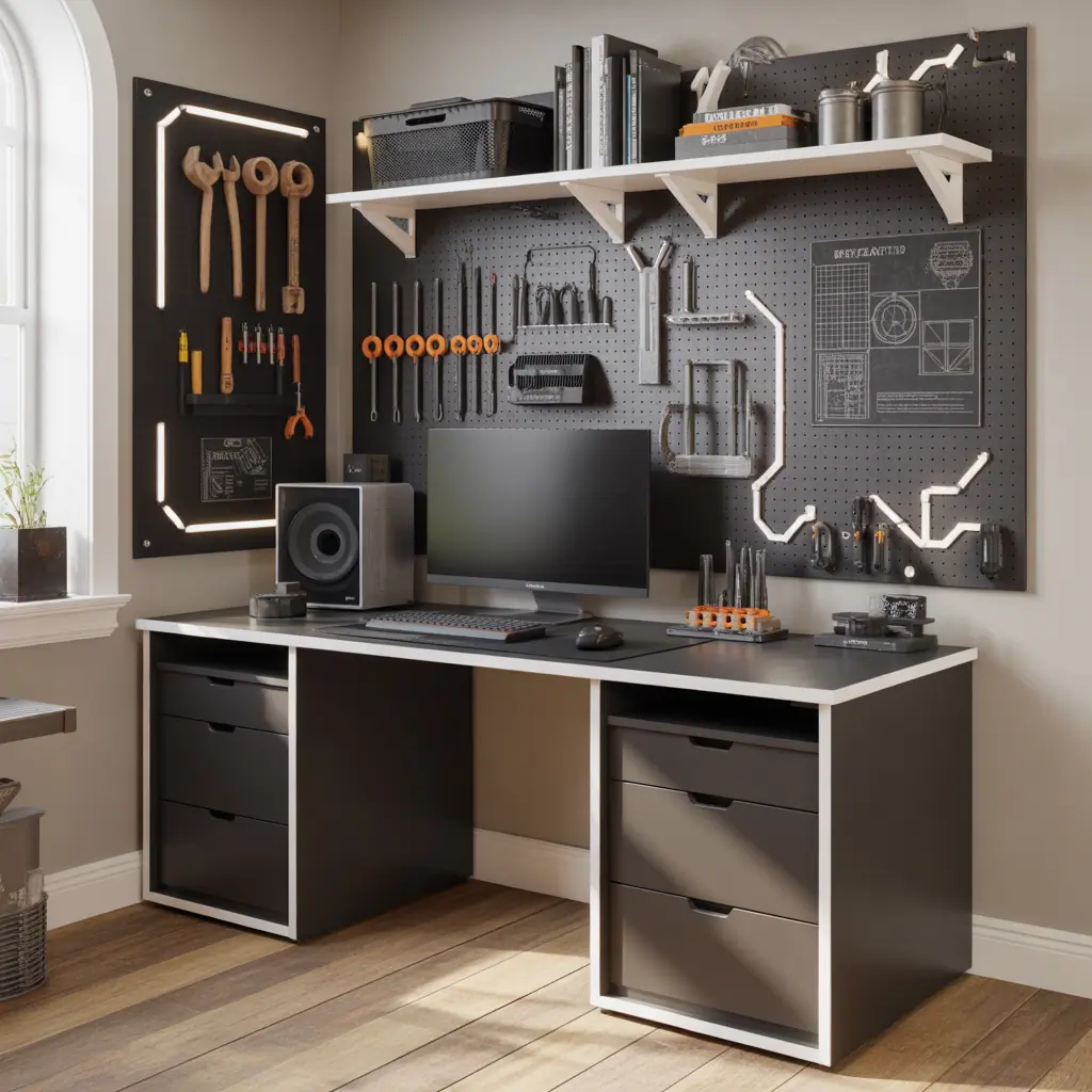 ideas for black and white gaming setup