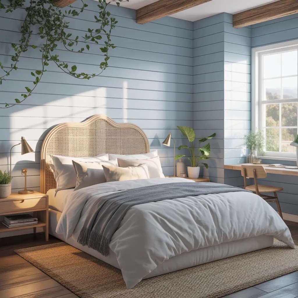 ideas for blue beige bedroom