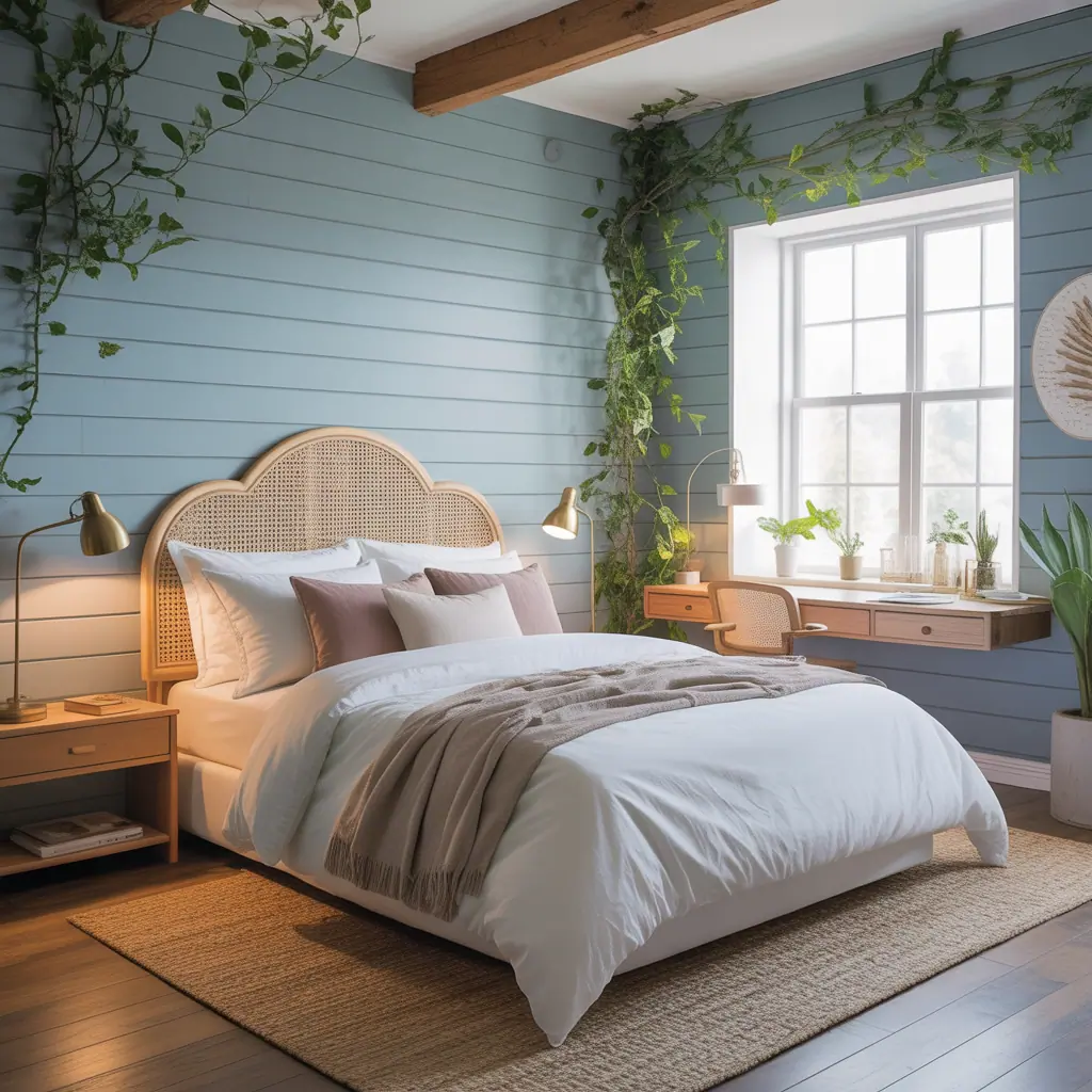 ideas for blue beige bedroom