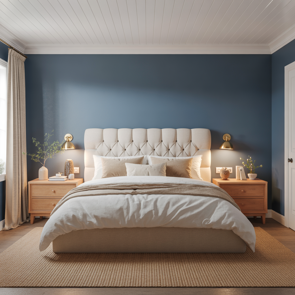 ideas for blue beige bedroom