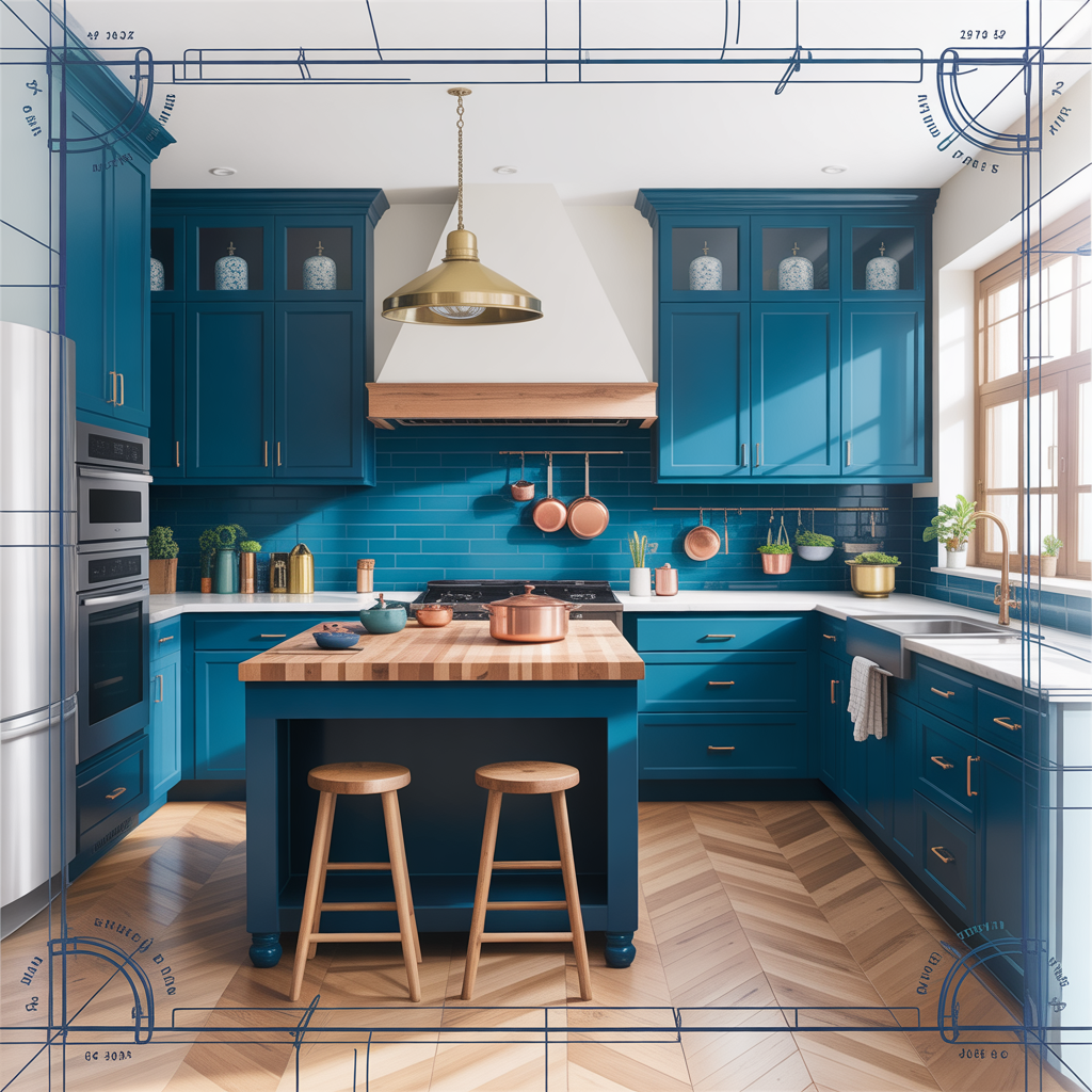 ideas for blue kitchen