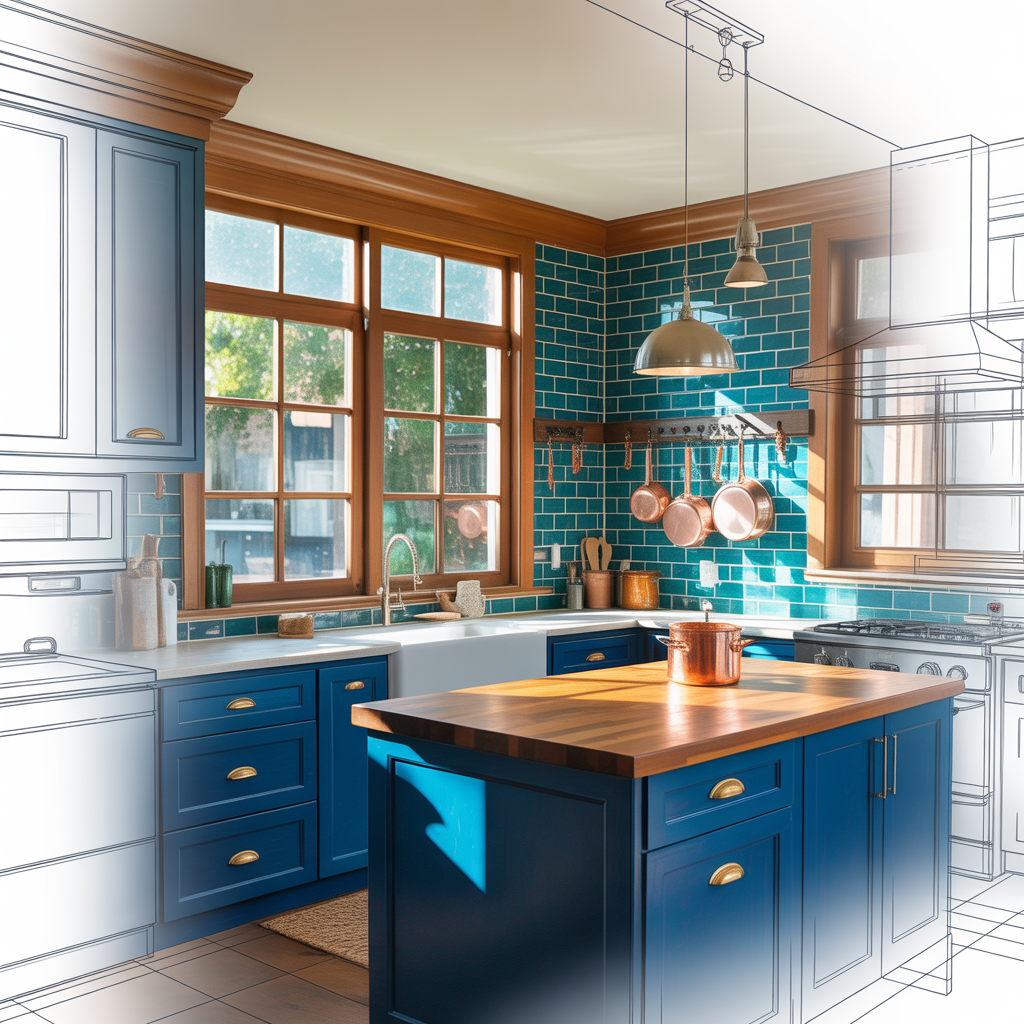 ideas for blue kitchen