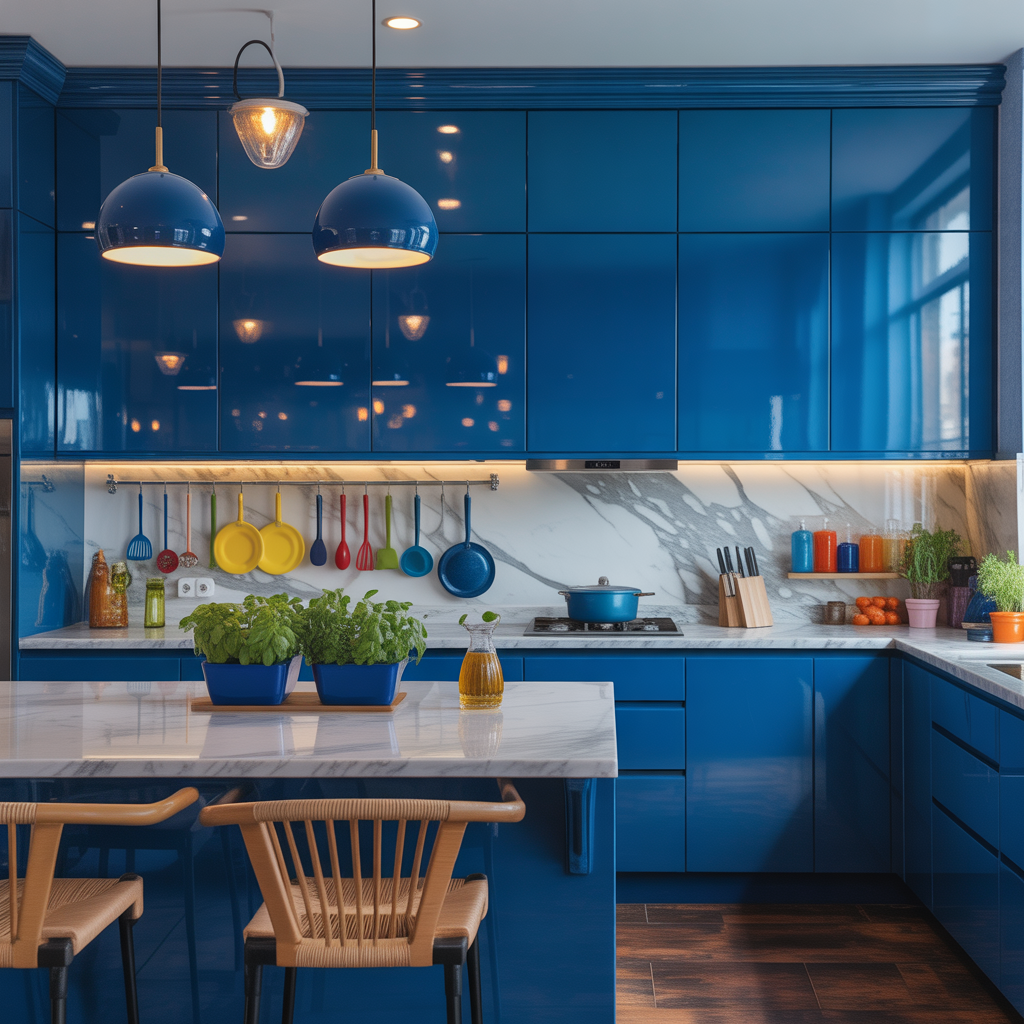 ideas for blue kitchen