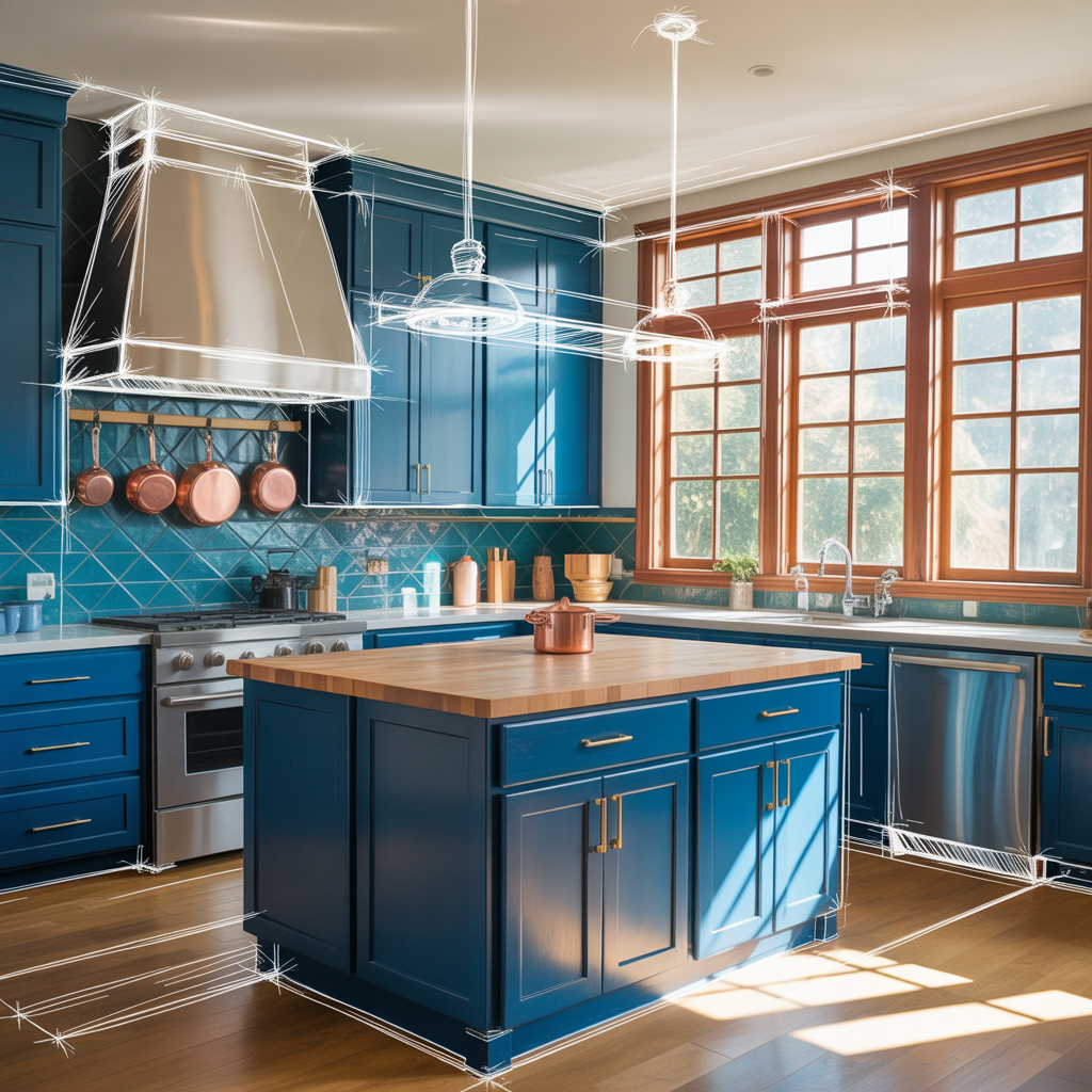 ideas for blue kitchen