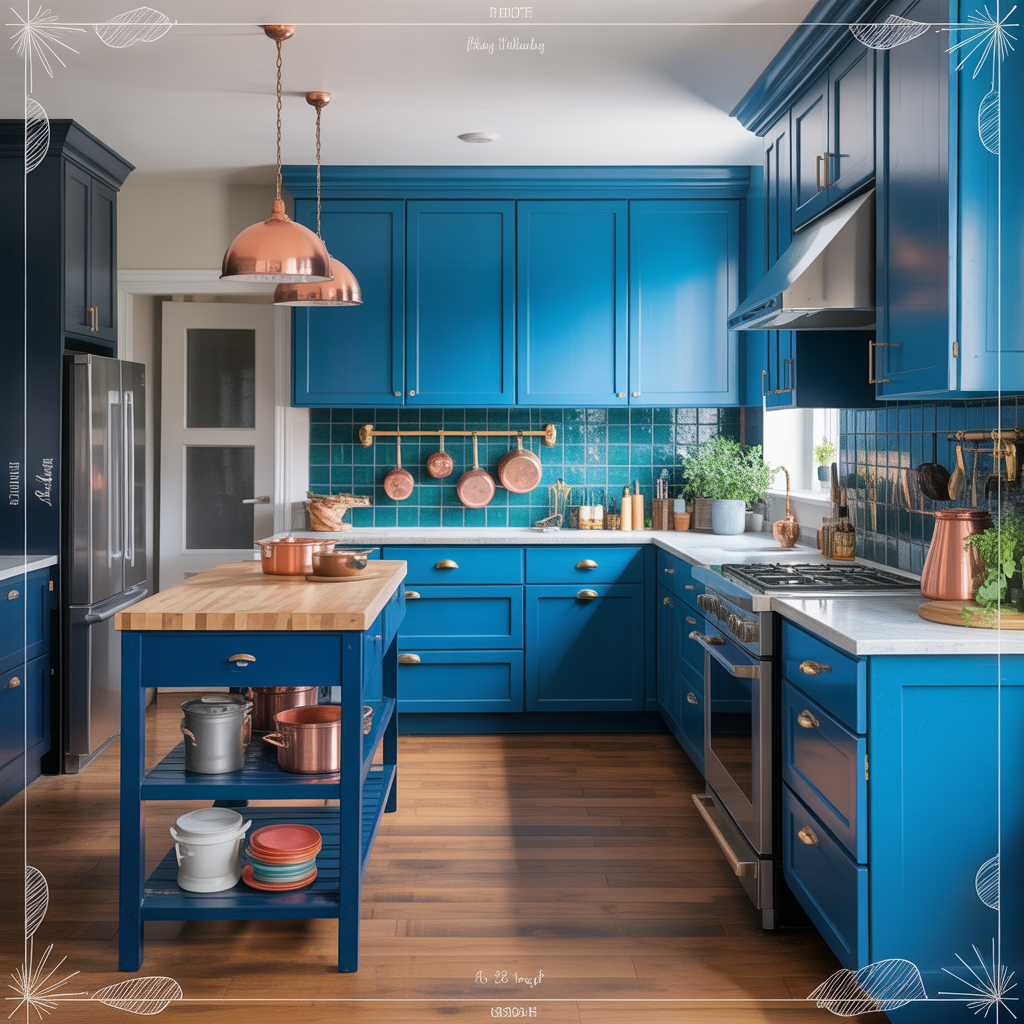 ideas for blue kitchen