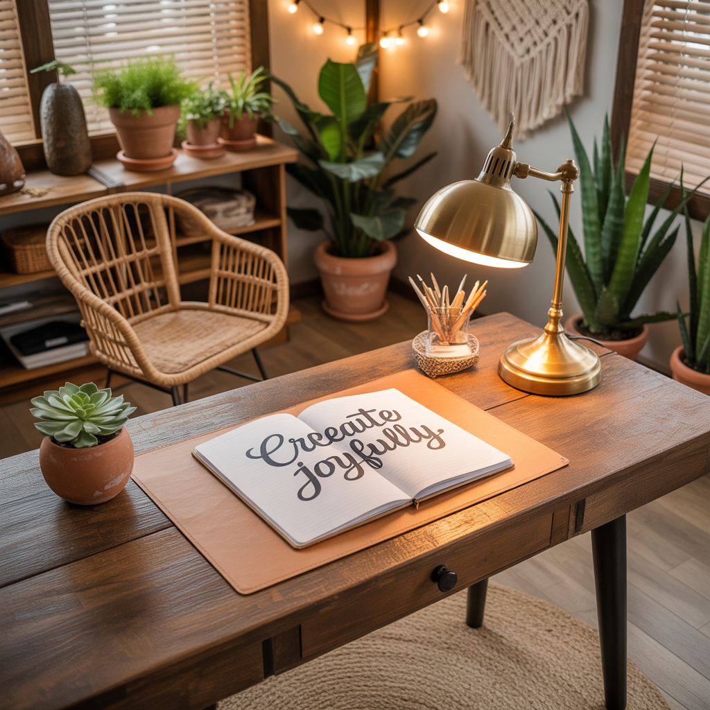 ideas for boho office