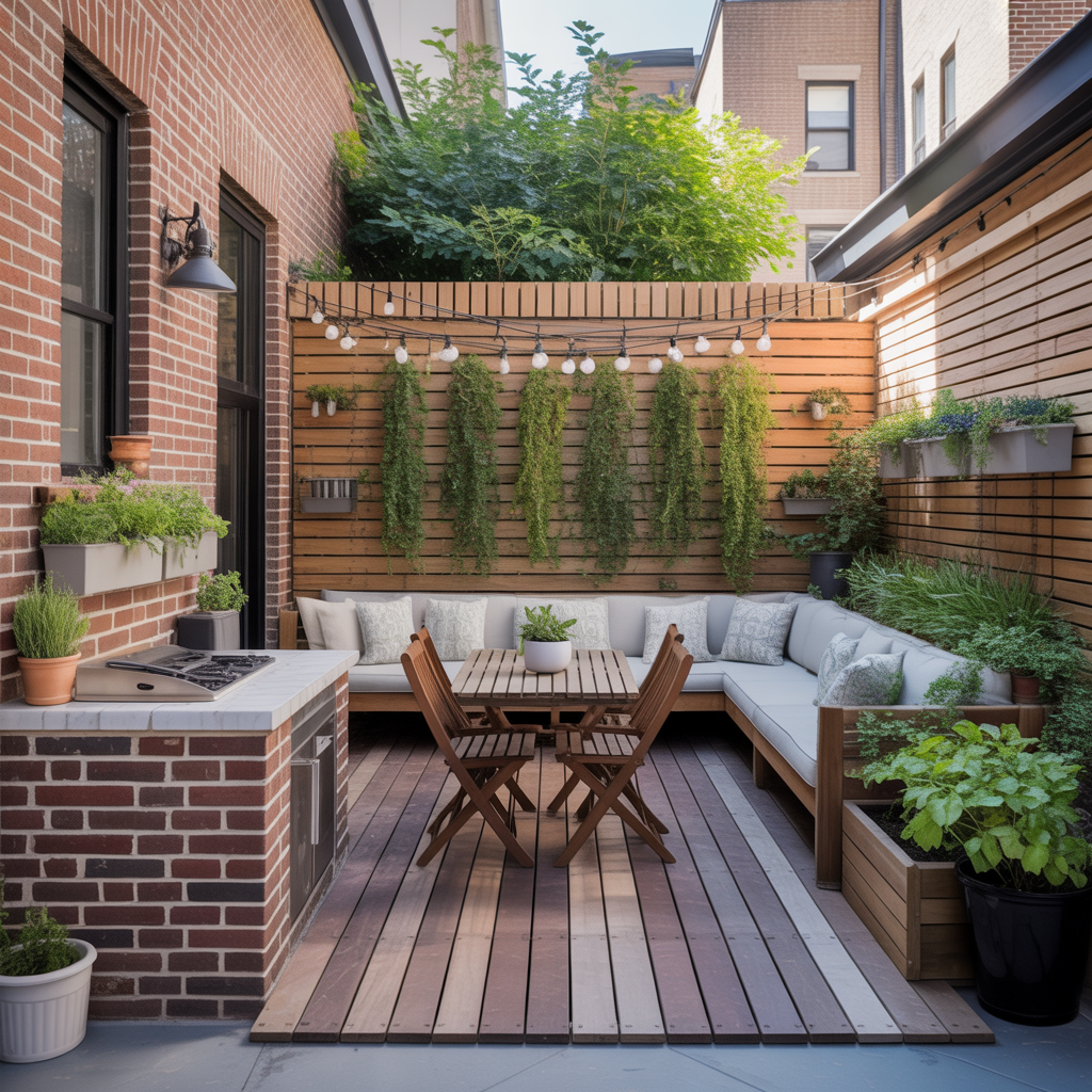 ideas for brownstone backyard