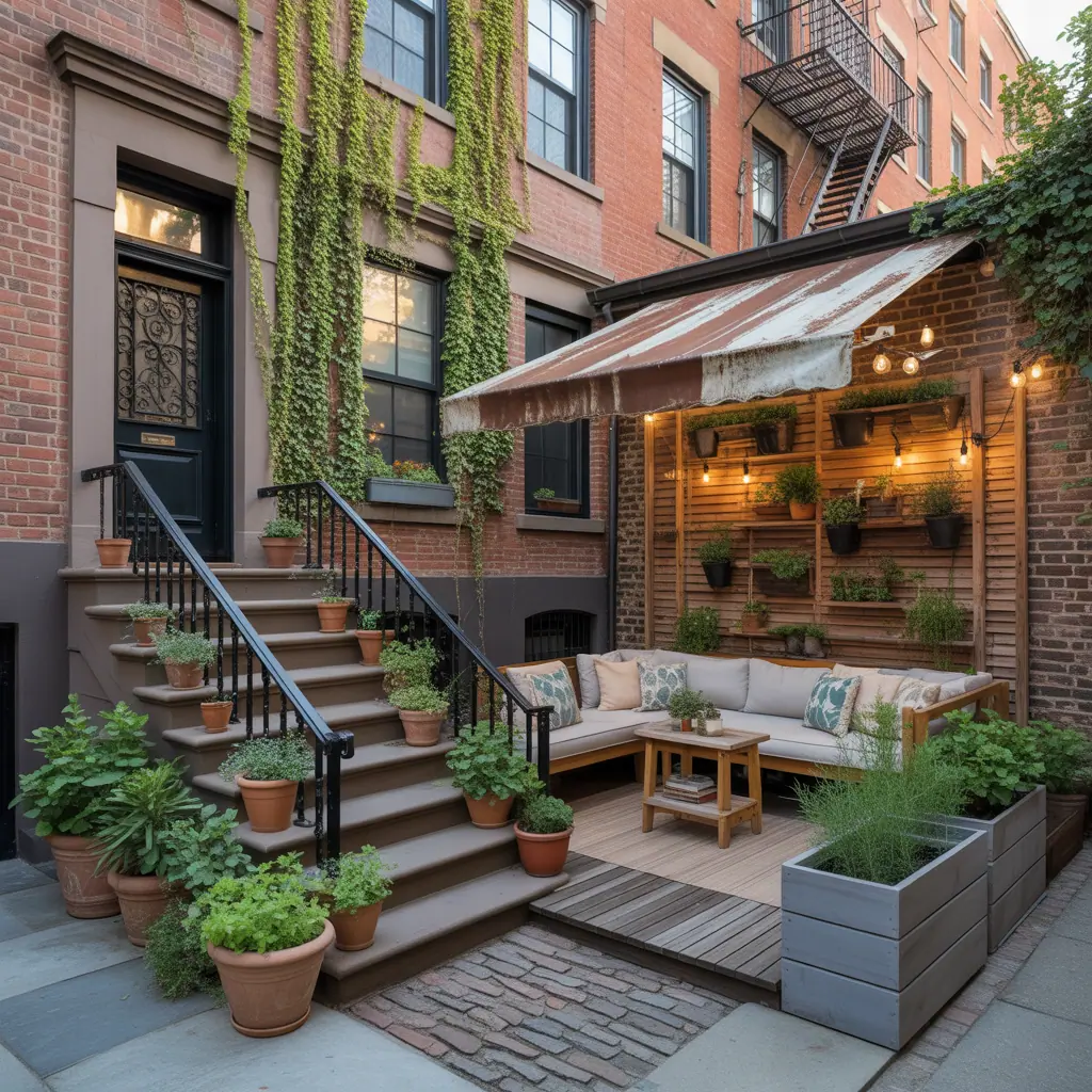 ideas for brownstone backyard