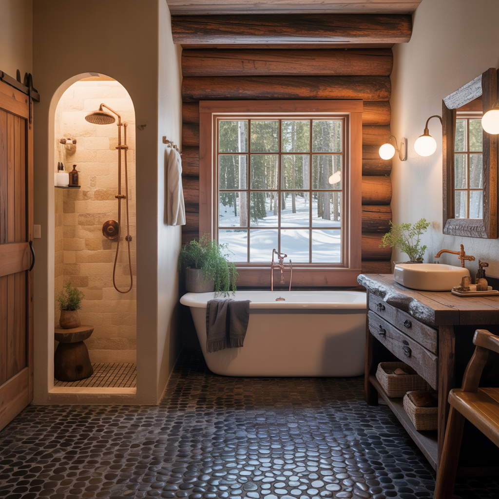 ideas for cabin bathrooms