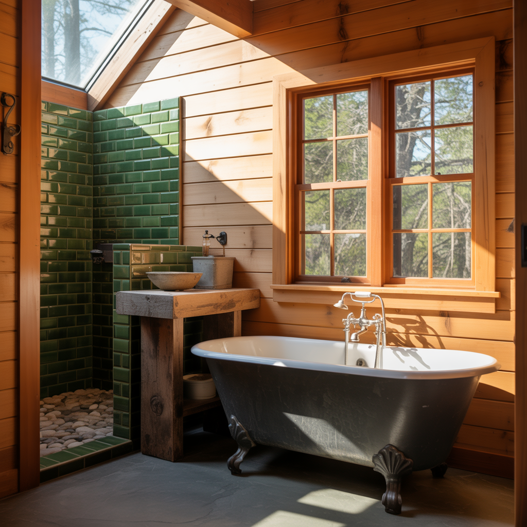 ideas for cabin bathrooms