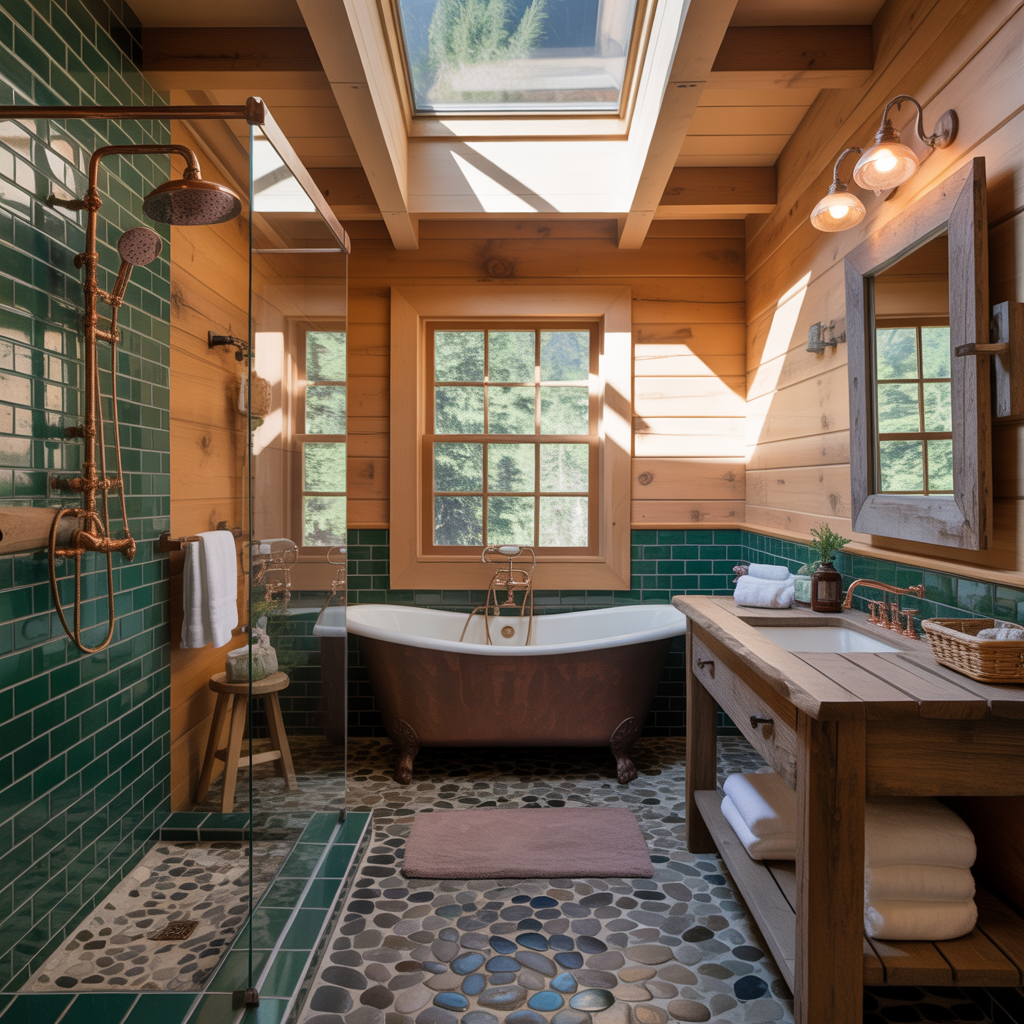 ideas for cabin bathrooms