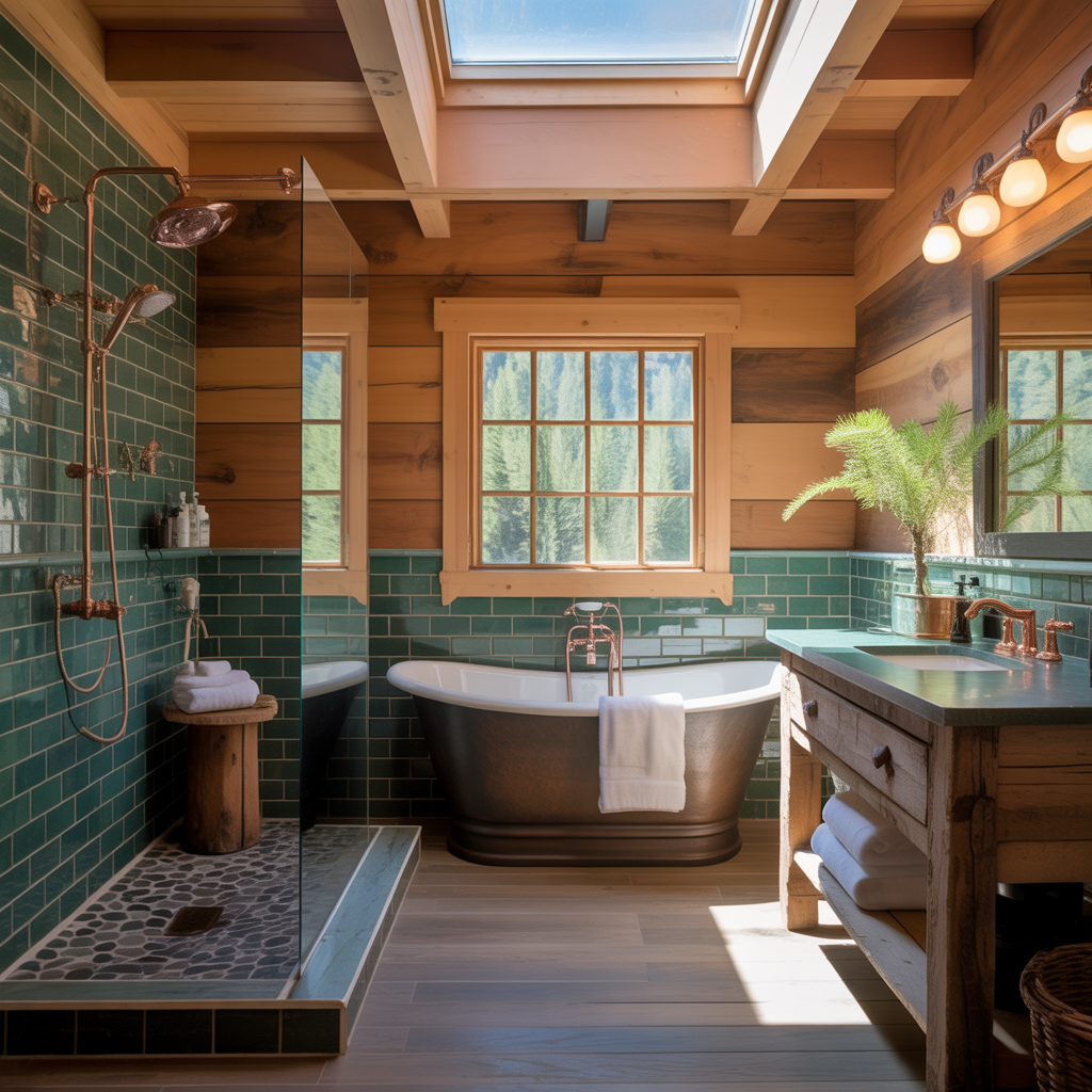 ideas for cabin bathrooms