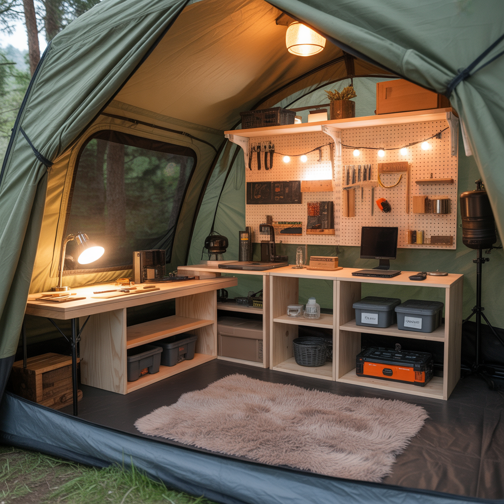 ideas for camping tent interior