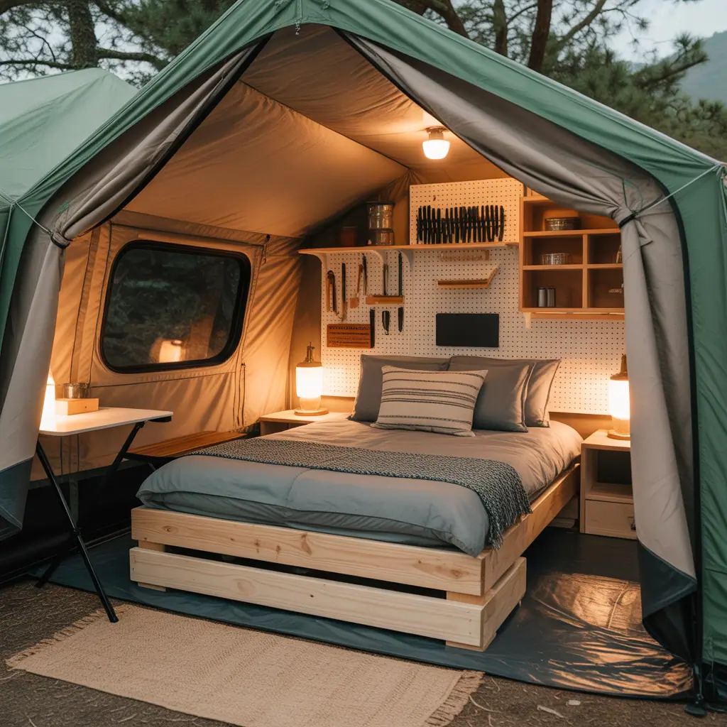 ideas for camping tent interior