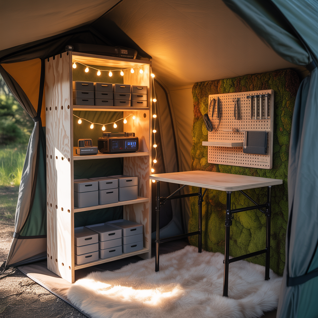 ideas for camping tent interior