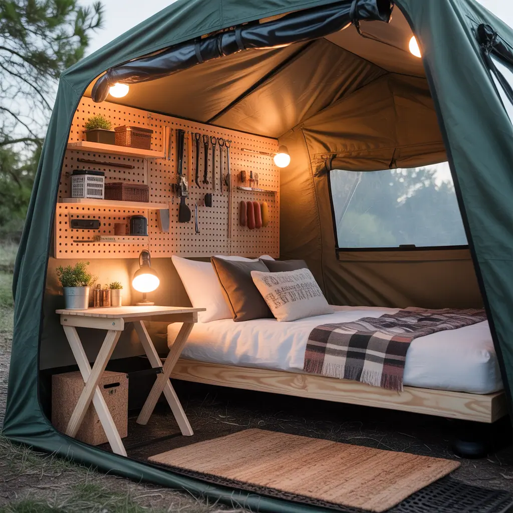 ideas for camping tent interior