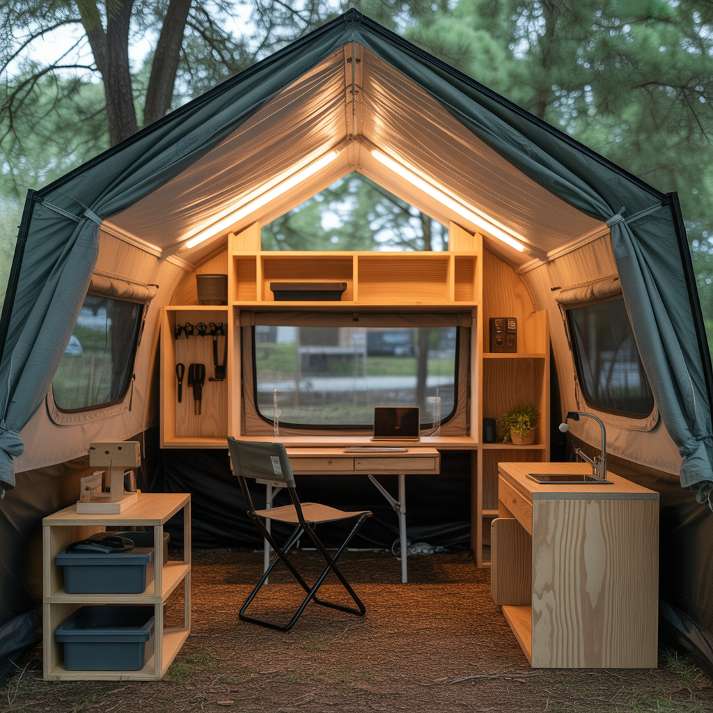 ideas for camping tent interior