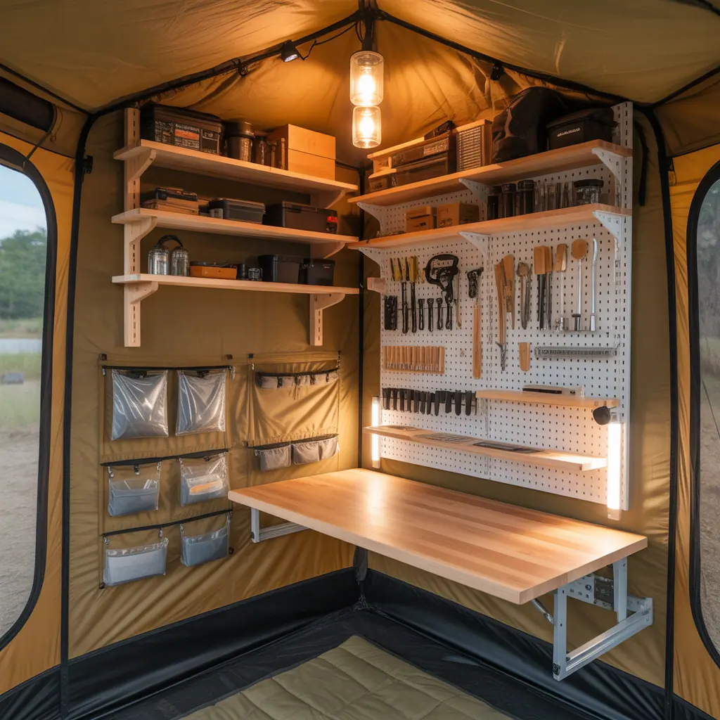 ideas for camping tent interior