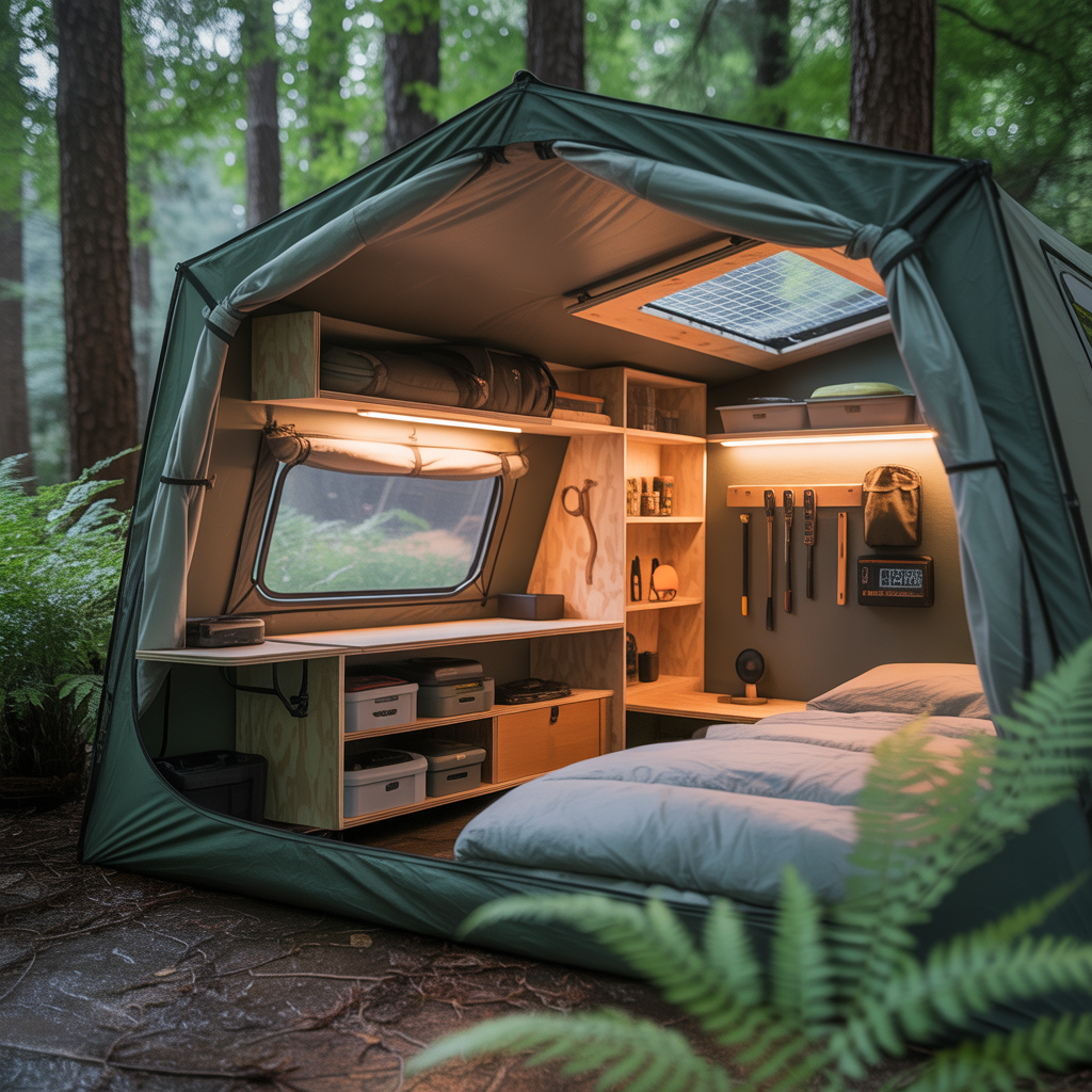 ideas for camping tent interior
