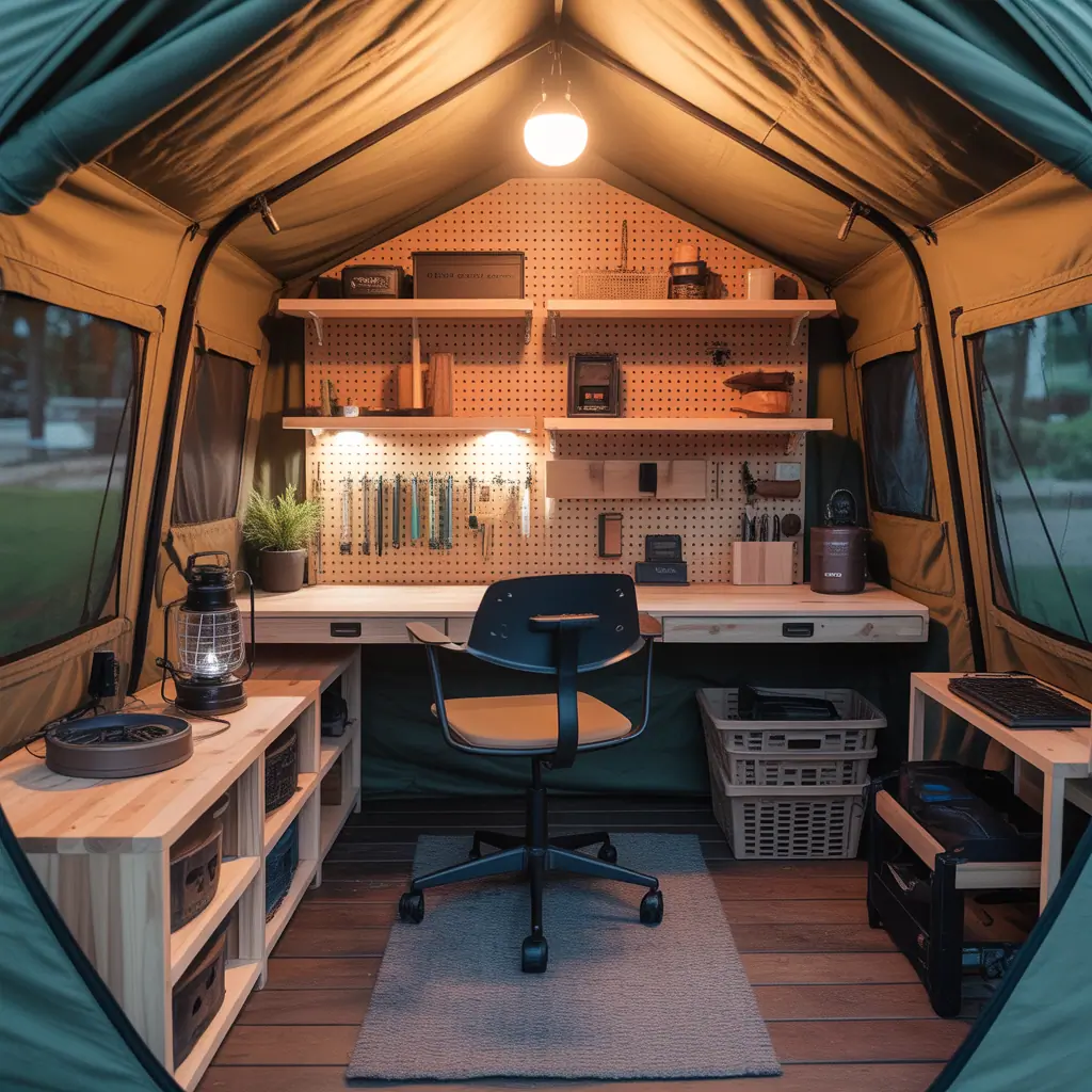 ideas for camping tent interior