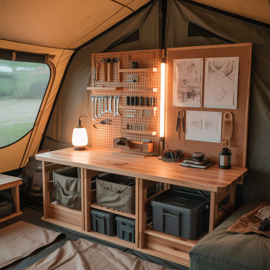 ideas for camping tent interior