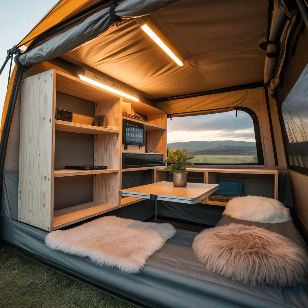 ideas for camping tent interior