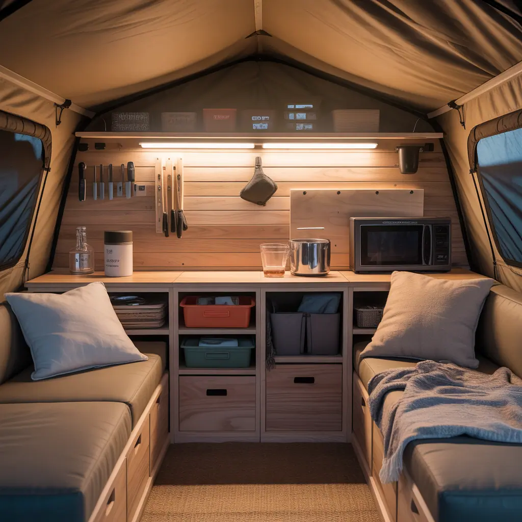 ideas for camping tent interior